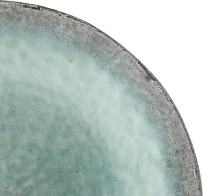Gibson Elite Green Lantern Service for 4 (16 Piece) Double Bowl Dinnerware Set, Teal, Soft Gray, Dinnerware Set