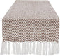 DII Woven Basics Collection 100% Cotton Knit Table Runner, Bark Brown by DII