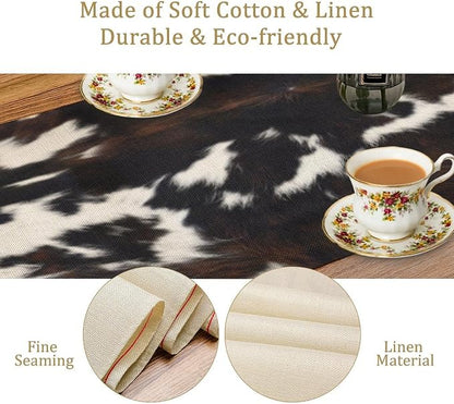 Cow Print Table Runner, 13x36 Inch - Image 5