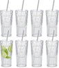 8 Set 20oz Vintage Plastic Tumbler by Unknown