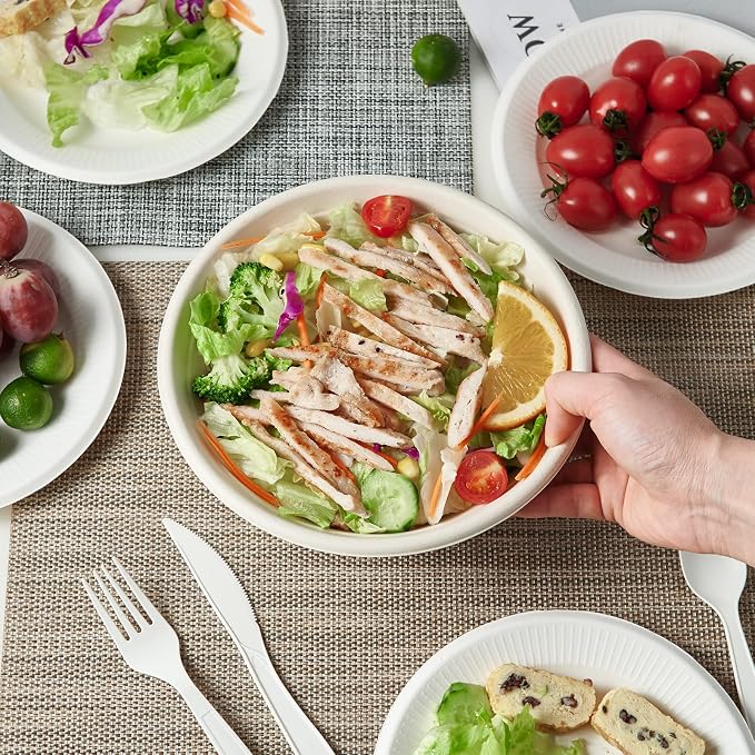 70 Pack 32 OZ Large Compostable Disposable Paper Bowls - Image 6
