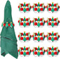 KPOSIYA Christmas Napkin Rings Set of 12, Xmas Tree Napkin Rings by KPOSIYA