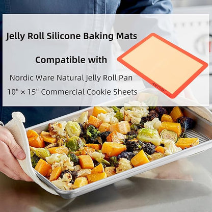AMYONE Silicone Baking Mats for 10x15" Jelly Roll Pan, Nonstick Reusable Food - Image 6