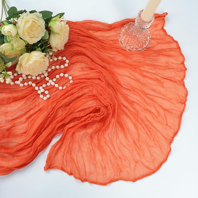 12 Pack Orange Cheesecloth Table Runner 10Ft Spring Gauze Cheese Cloth Table - Image 7
