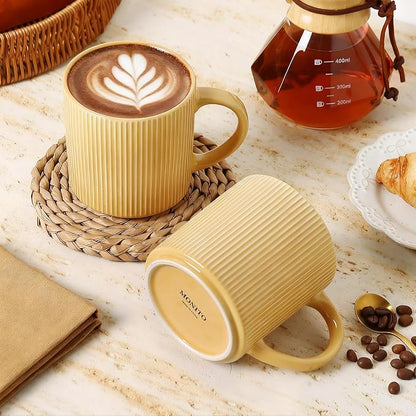 MONITO 16Oz Coffee Mugs Set of 6, Rustic Ceramic Coffee Cups Set - Image 6