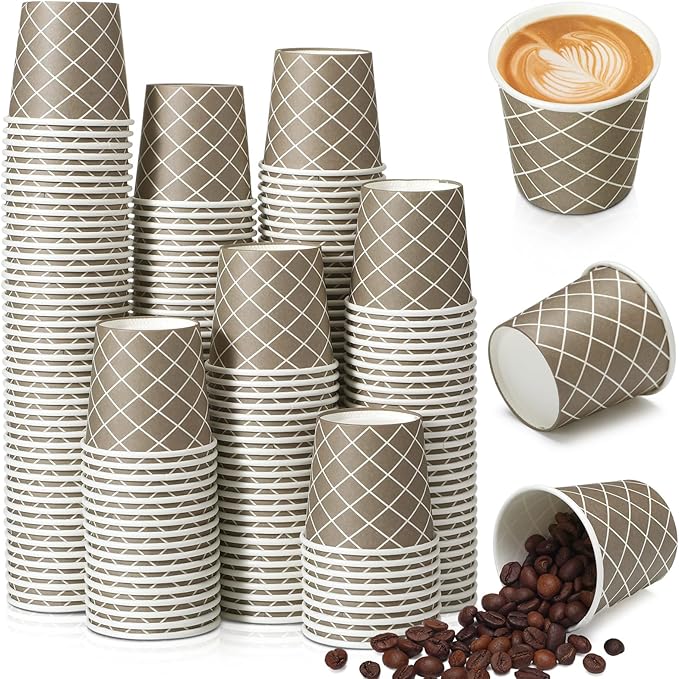 Rtteri 200 Pcs Count 3 oz Disposable Coffee Cups Disposable Espresso Cups Small by Rtteri