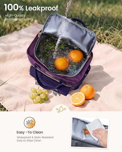 LOVEVOOK Insulated Lunch Bag Women, 21L X-Large Lunch Cooler Bag Lunch Tote | - Image 4