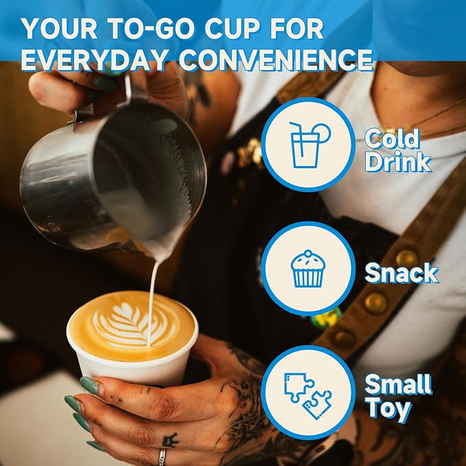 RACETOP Paper Coffee Cups 12 oz 500 pack, Paper Cups Disposable, Hot Coffee Cups - Image 4