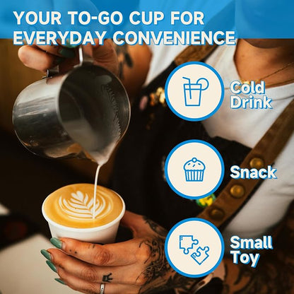 RACETOP Paper Coffee Cups 12 oz 500 pack, Paper Cups Disposable, Hot Coffee Cups - Image 4
