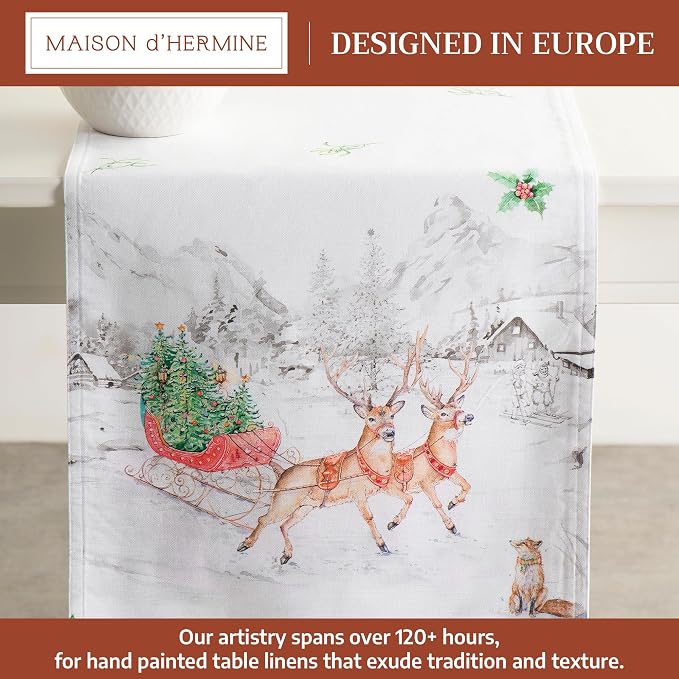 Maison d' Hermine Table Runner 100% Cotton 14.50" x 108" | Table Runners 108 - Image 2