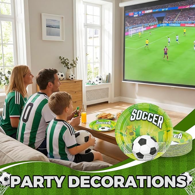 40 Pack Soccer Paper Plates - Image 3