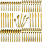 Hunnycook 60-Piece Gold Silverware Set by Dedicatedtoenhancingyourdiningexperience