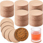 Bulyoou 100 Pcs Round Vegetable Tan Leather Coaster 3-1/4" Circular Tooling | by Bulyoou