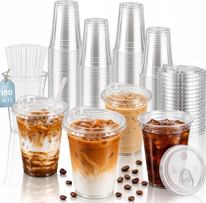 GOSCHE 16 oz Clear Plastic Cups by GOSCHE