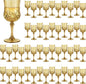 48Pack Plastic Wine Glasses, 7oz Vintage Goblets by LEYIQU