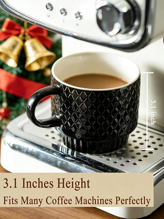 Gomakren Coffee Mugs Set of 4, 13oz Stackable Coffee Cups - Image 2
