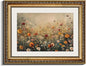 InSimSea Retro Gold Framed Wall Art, Vintage Nature Landscape Flower Wildflower Canvas Print Home Wall Decor, Landscape Farmhouse Decor, Antique Picture Frame Retro Paintings, 11x14 Inch