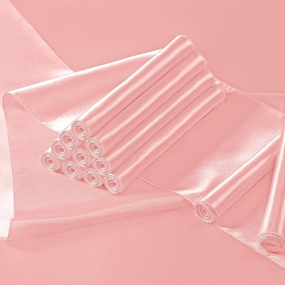 Manyshofu Blush Satin Table Runner 12x108 - Image 7