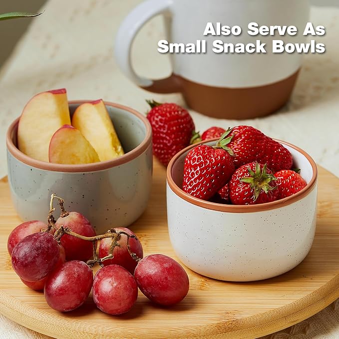 Ramekins Set of 6, 8 oz Creme Brulee Ramekins Oven Safe, Porcelain Ramekin Bowls - Image 4