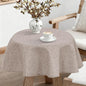 JIUZHEN Round Textured Table Cloth Linen Wrinkle Free Stain Resistant Farmhouse Decorative Circular Tablecloth for Kitchen, Dining, Party, Wedding, Outdoor Use (30 Inch Round,Stone)