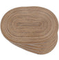 Noctiflorous Oval Braided Placemats Set of 4 Woven 12x18 Inch Non Slip Washable Heat Resistant Place Mats Round Tablemats for Dining Kitchen Party Daily Table Decor Dinner Mats (Brown, 4)