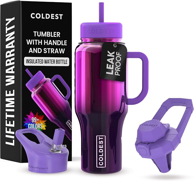 Coldest Tumbler with Handle and Straw by Coldest