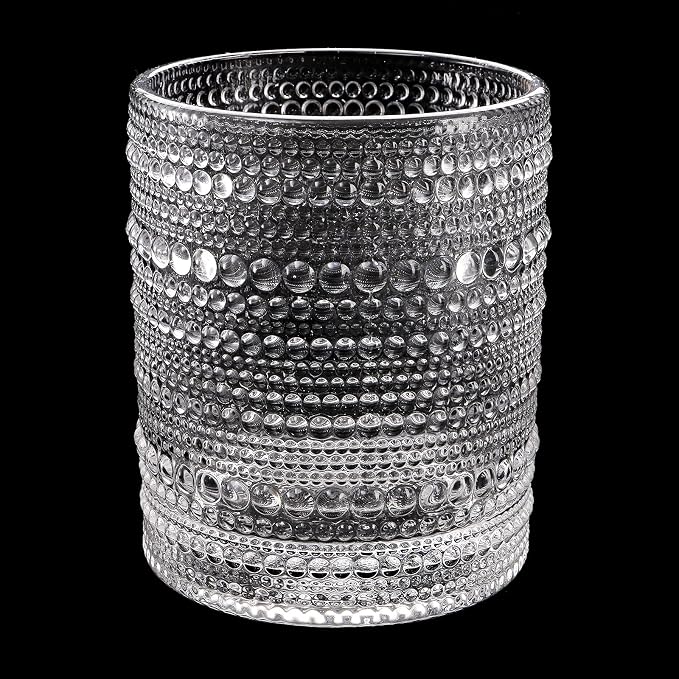 ZOOFOX Set of 6 Romantic Water Glasses, 12 oz Hobnail Glasses Tumbler - Image 4