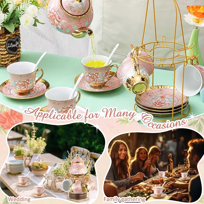 Zhehao 20 Pcs Porcelain Tea Set - Image 5
