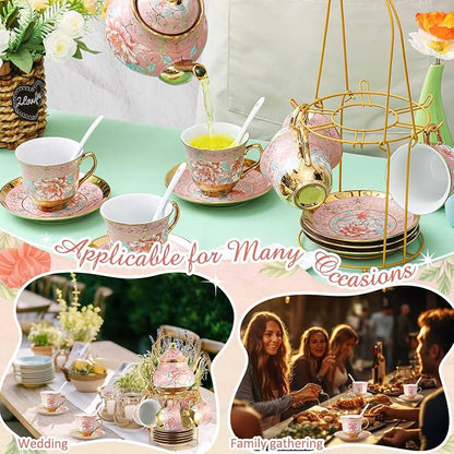 Zhehao 20 Pcs Porcelain Tea Set - Image 5