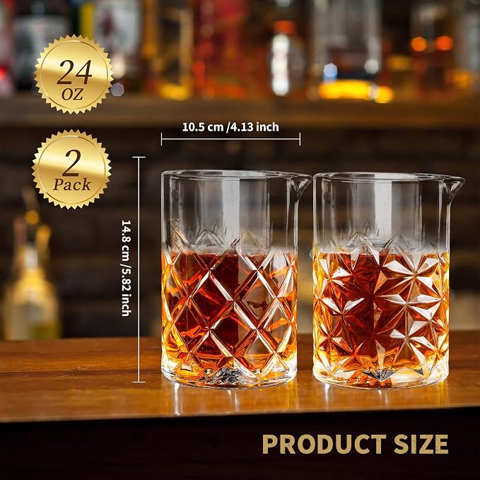 24 Oz Cocktail Mixing Glass Stirring Glasses - Image 2