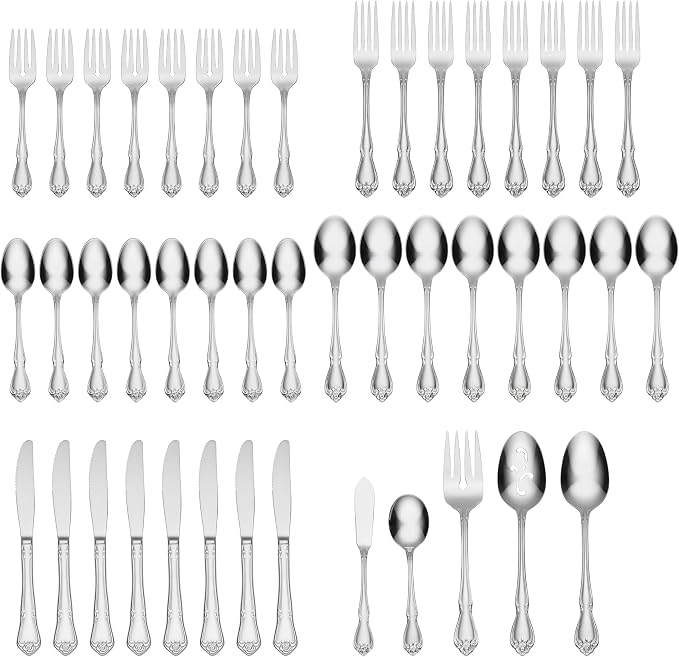 Oneida True Rose 45 Piece Everyday Flatware, Service - Image 2