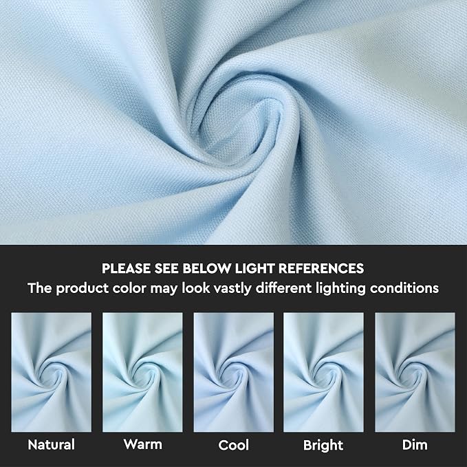 Encasa XO Table Runner, Cotton Canvas Dining Runner 13"x72" | Ice Blue - Image 3