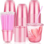 tchrules 100 Set 12oz Pink Round Bottom Plastic Cups by Tchrules