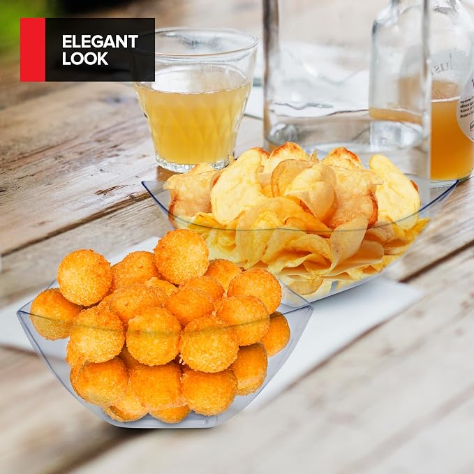 Stock Your Home 16oz Clear Plastic Serving Bowls – Small Disposable Square - Image 6