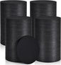 400 Pieces Disposable Paper Coasters, GOH DODD Thickened (1.5MM) 4 Inch Bar Coasters Bulk Absorbent Cardboard Blanks for Drinks DIY Arts Crafts Wedding Party Gifts Education, Black, Square Round