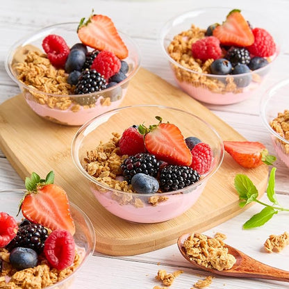 8 oz Small Clear Plastic Bowls, 100 Pack | Disposable Hard Plastic Party - Image 5