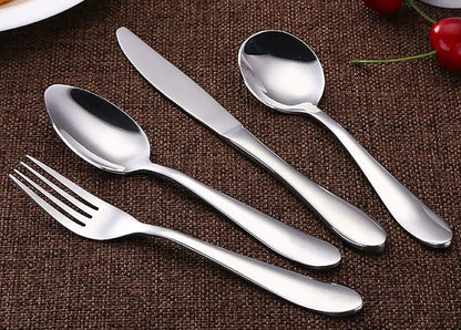 VANRA 4-Piece Children Spoons Round Stainless Steel Kids Dinner Spoons Child - Image 5