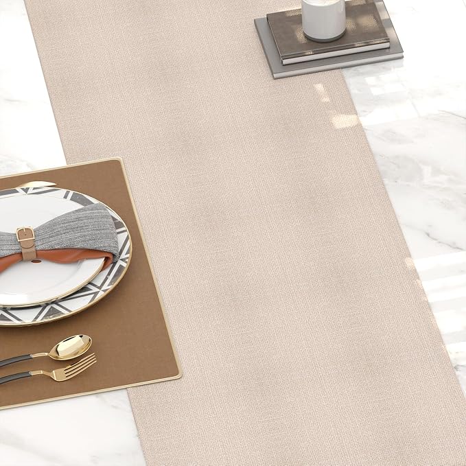 Soft Caddice Faux Linen 2 Piece Fabric in 1 Table Runner, eco-Friendly Fabric - Image 4