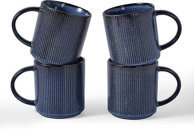 famiware Coffee Mug Set for 4, Star 16 oz Catering Mugs Cup Set by Famiware