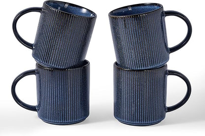 famiware Coffee Mug Set for 4, Star 16 oz Catering Mugs Cup Set by Famiware