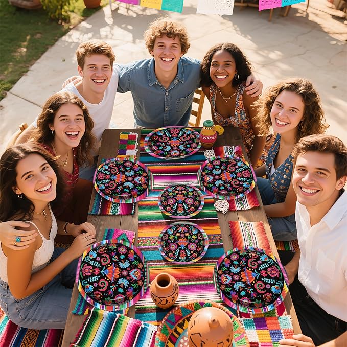 Grencian 200Pcs Mexican Fiesta Party Decorations, Serves 50 | Colorful Mexico - Image 8