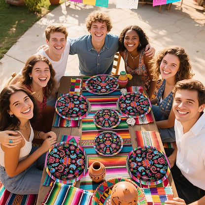 Grencian 200Pcs Mexican Fiesta Party Decorations, Serves 50 | Colorful Mexico - Image 8