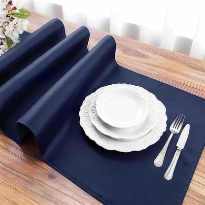 FOLINS&HOME Navy Blue Waterproof Decorative Table Runner 72 Inches Long | - Image 3