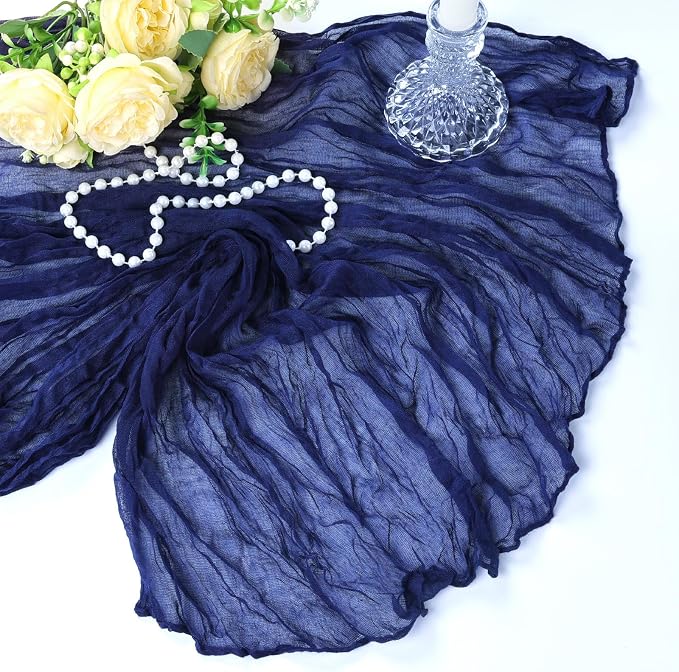 6 Pack Royal Blue Cheesecloth Table Runner 10Ft Gauze Cheese Cloth Table Runner - Image 7