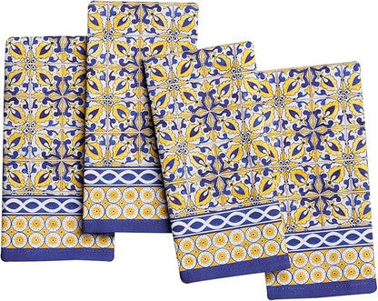 Maison d' Hermine Cloth Napkins Set of 4 100% Cotton Everyday Reusable Square Napkins Cloth Washable Dinner Party Wedding Restaurant Valentines Day Decorations Spring/Summer (Ceramic, 18" x 18")