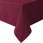 H.VERSAILTEX Linen Textured Table Cloths 60 x 104 Inch Premium Solid Tablecloth Spill-Proof Waterproof Table Cover for Dining Buffet Feature Extra Soft and Thick Fabric Wrinkle Free, Christmas Red