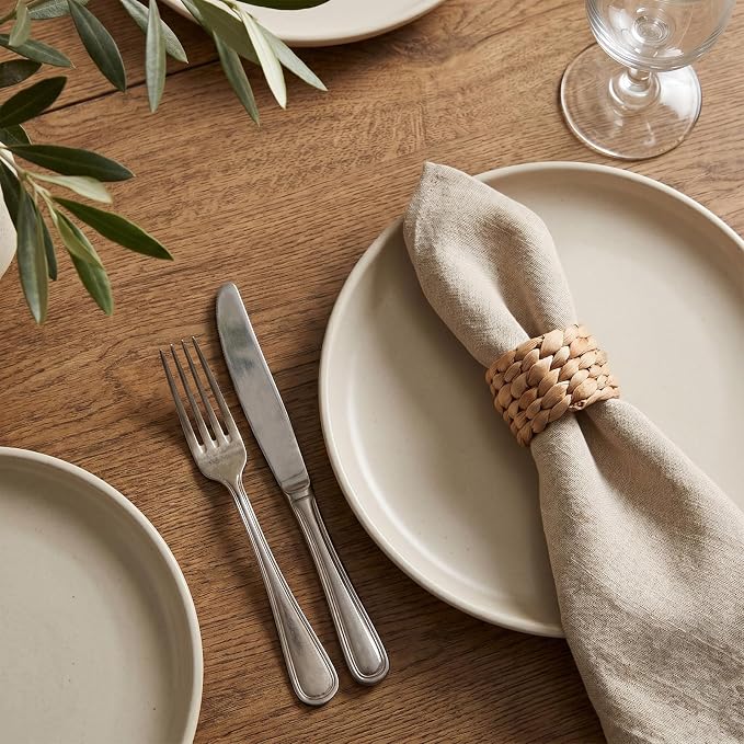 30 Pcs Woven Napkin Rings Set, Rustic Napkin Ring Holders - Image 6
