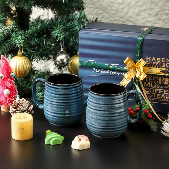 HASENSE Coffee Mugs Gift Set, 20 oz Ceramic Coffee Cups - Image 3