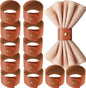 12 PCS Leather Napkin Rings Vintage Buckle Napkin Holder by auwiyd