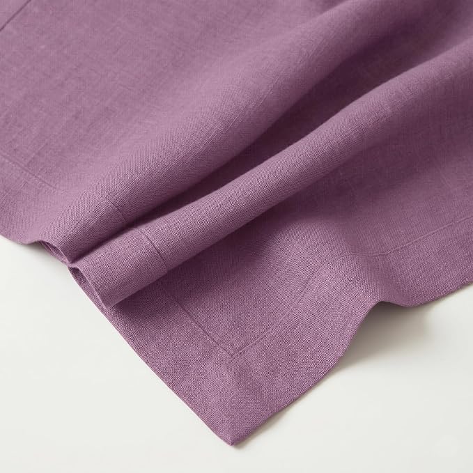 Solino Home 100% Pure Linen Table Runner Mulberry Woven, Fete 14 x 36 in | - Image 4